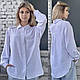 Стильна біла сорочка оверсайз для дівчаток, креп, розміри 34 — 42 на зріст 140 — 160 + Відеоогляд!, фото 8