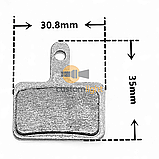 Гальмівні колодки для Shimano MT200 напівметалеві, фото 2