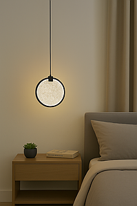 Підвісний світлодіодіодний світильник у чорному корпусі 2059/1BK