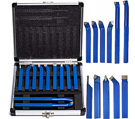 Набір токарних ножів 8х8 мм 11 шт в кейсі Silver S10881