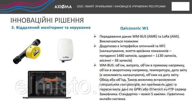 elmisto-Ультразвуковые умные счетчики воды Qalcosonic W1/F1 и ультразвуковые умные счетчики тепла Qalcosonic E3/E4 производства Axioma Metering в ЭЛМИСТО оптом выгодно купить