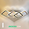 Люстра MADEIRA 72Вт AL6144 ARD біла Ardero 3000К-6500К 5760Lm LED стельова cвітлодіодна з пультом ДУ 900х260х150мм ромби, фото 3