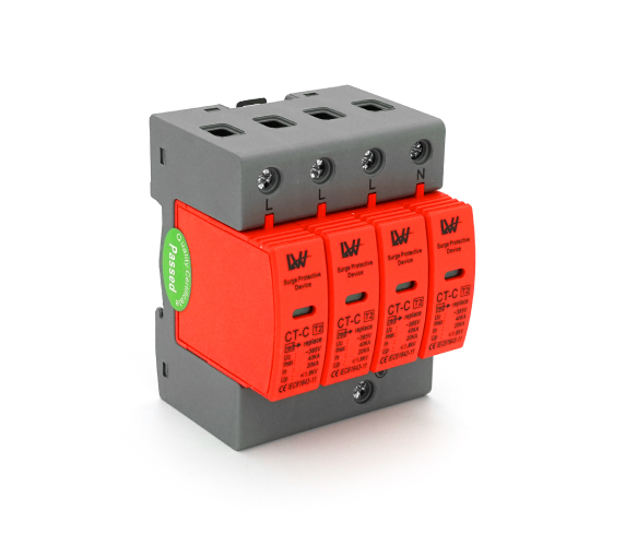 Захист від перенапруг ОПН CT-C DAS1-40 4P 20KA-40KA, трифазна, змінна напруга 380В Т2