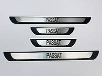 Накладки на пороги Volkswagen Passat B4 (хром-пласт) TAN24