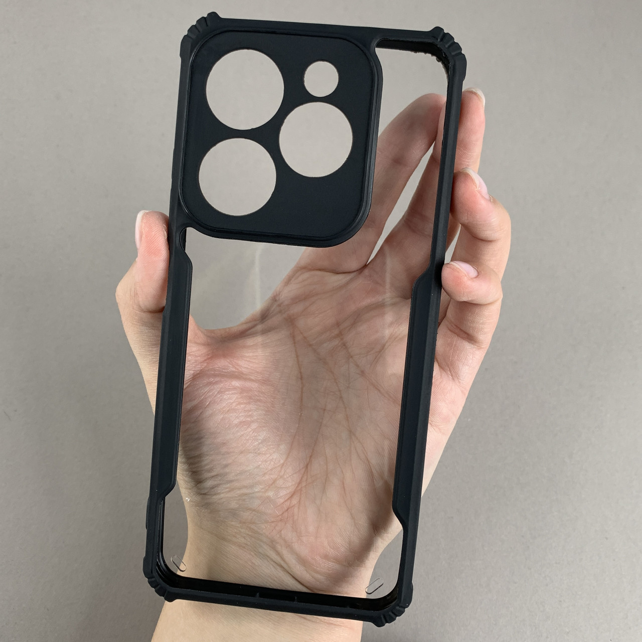 Чохол для Tecno Spark Go 2024 (BG6) прозорий чохол накладка із захистом камери на техно спарк го чорний r0y - фото 1 - id-p2613771543