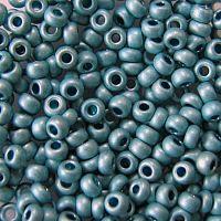 639-10/0-18565 Бісер Чехія (матовий металізованийй, бірюзовий яскравий) 10г, фото 1