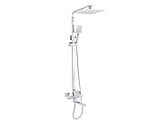 Душова система зовнішнього монтажу квадратної форми, з виливом, нікель