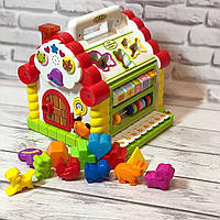 Розвиваюча іграшка сортер Теремок 9196 Limo Toy музична іграшка Будиночок — швидка відправка.