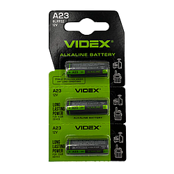 Батарейка VIDEX A23 12V | 55 мА-ч для пультов, сигнализаций, электроники | 1 шт.