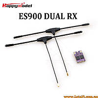 Приймач Happymodel ES900 DUAL RX ELRS Diversity 915MHz з 2 антенами для FPV дронів True Diversity TCXO стабілізація сигналу ESP32