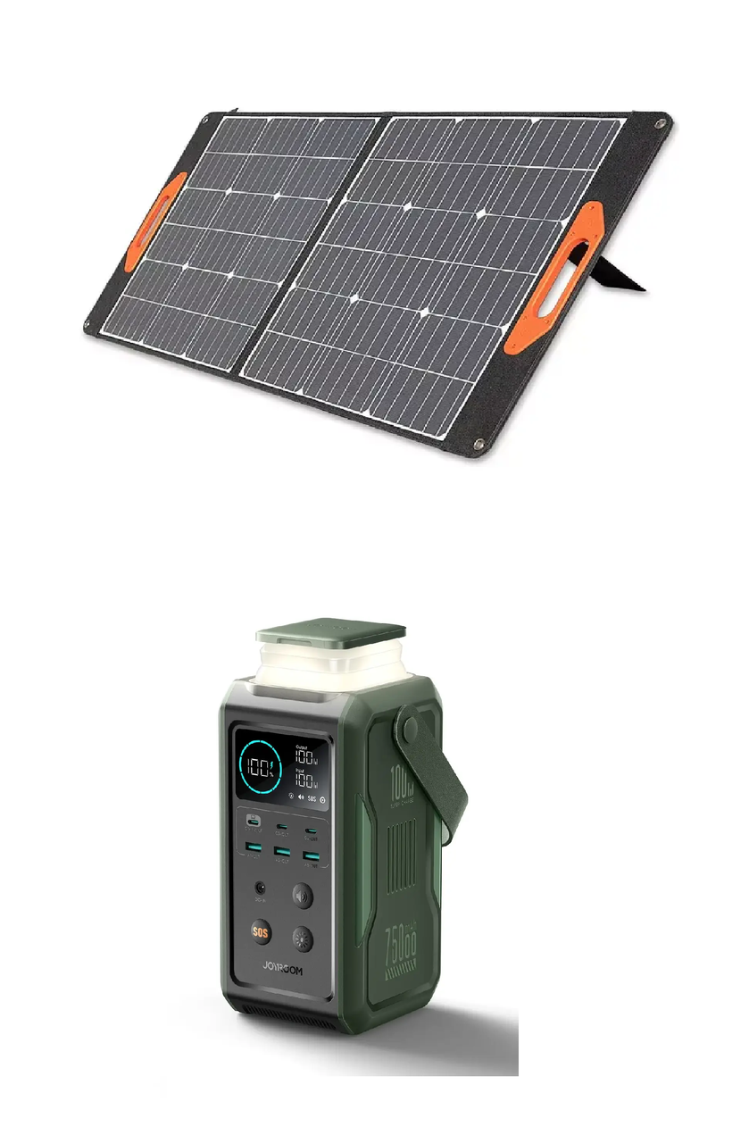 Повербанк JOYROOM PD100W 75000mAh з висувною підсвіткою, зарядна станція 240Wh, зелений