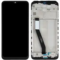 Дисплей (модуль) + тачскрін (сенсор) с рамкой для Xiaomi Redmi 9 Prime / M2004J19PI (чорний колір)