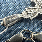 Срібний комплект 925 проби з чорнінням ланцюжок та православний хрестик 925 проба, фото 8