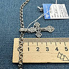 Срібний комплект 925 проби з чорнінням ланцюжок та православний хрестик 925 проба, фото 6