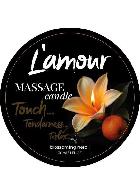 Інтимна масажна свічка Lamour Seductive Blossoming Nerol, аромат апельсина, 30 мл