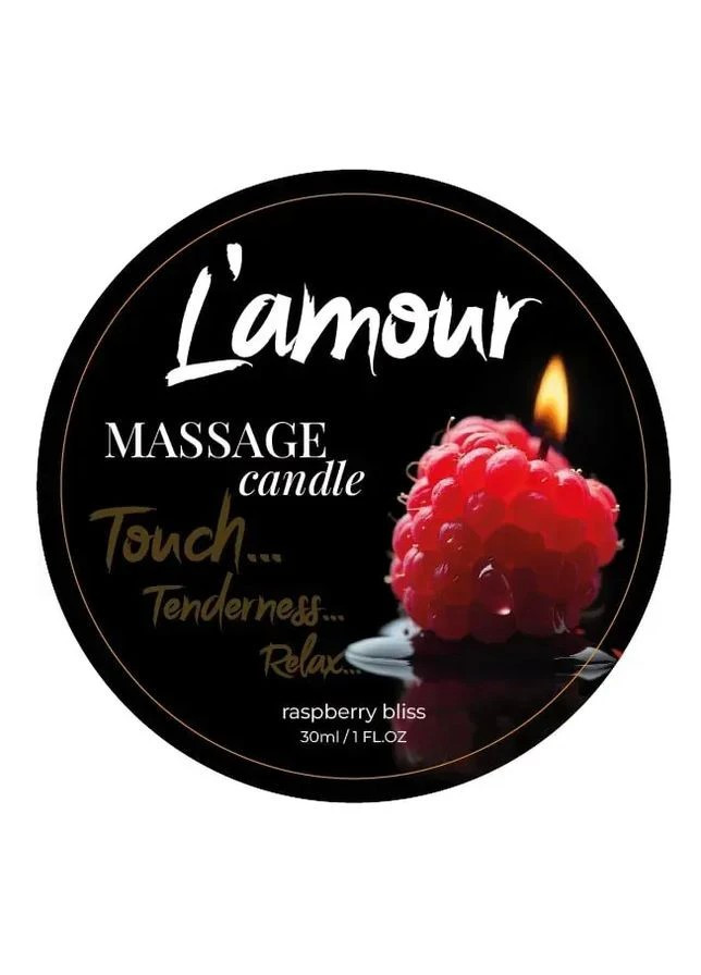 Інтимна масажна свічка Lamour Seductive Raspberry Bliss, аромат малини, 30 мл