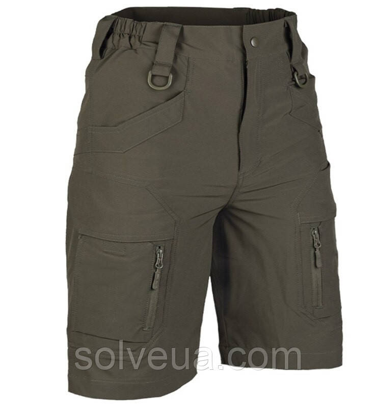 Тактичні шорти ELASTIC ASSAULT олива mil-tec RANGER 11404812.solve
