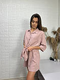 Костюм жіночий льон рубашка шорти, фото 3