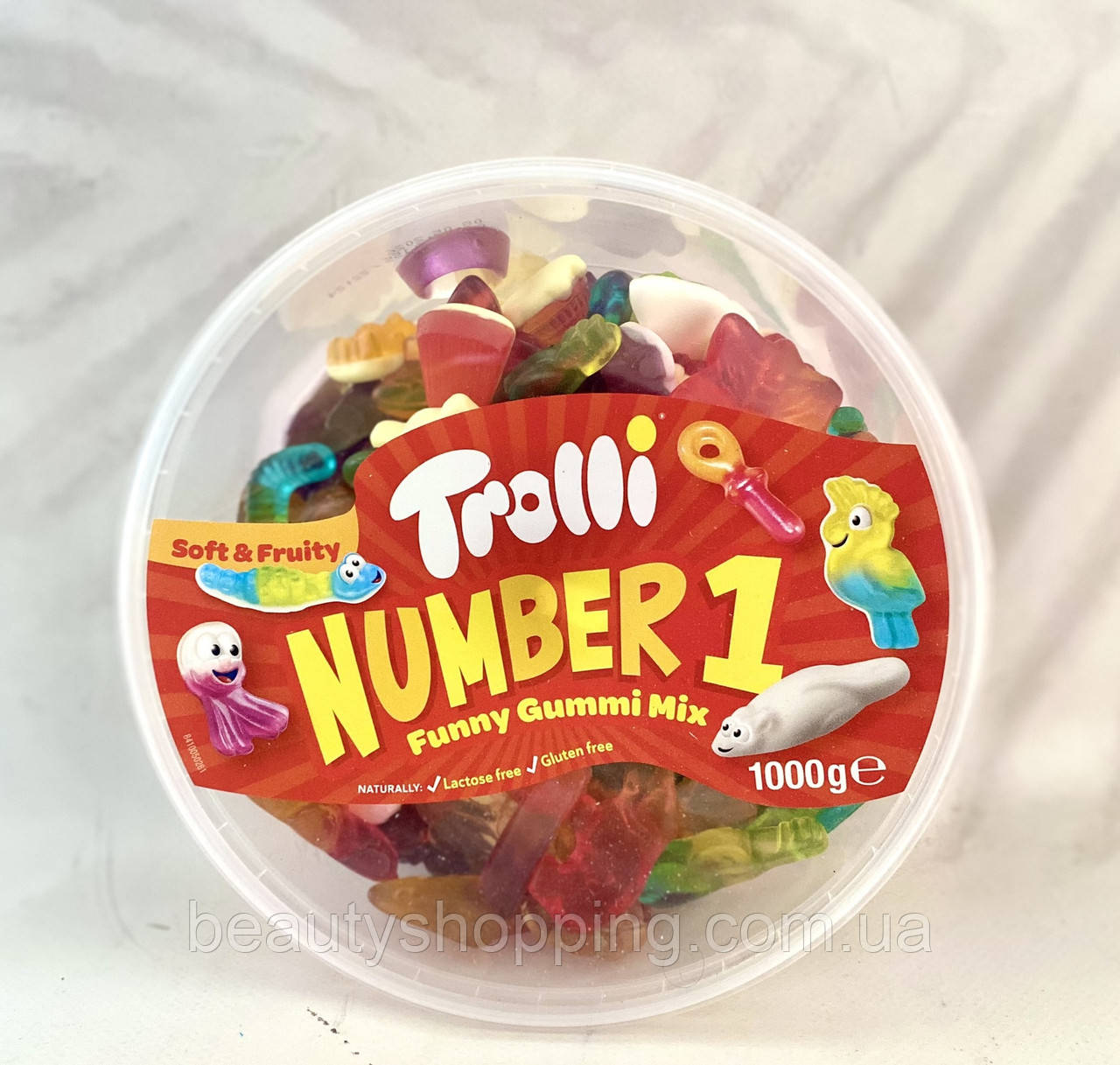 Trolli Number one 1 Gummi Candy Жувальні цукерки мармелад мікс набір 1 кг Німеччина