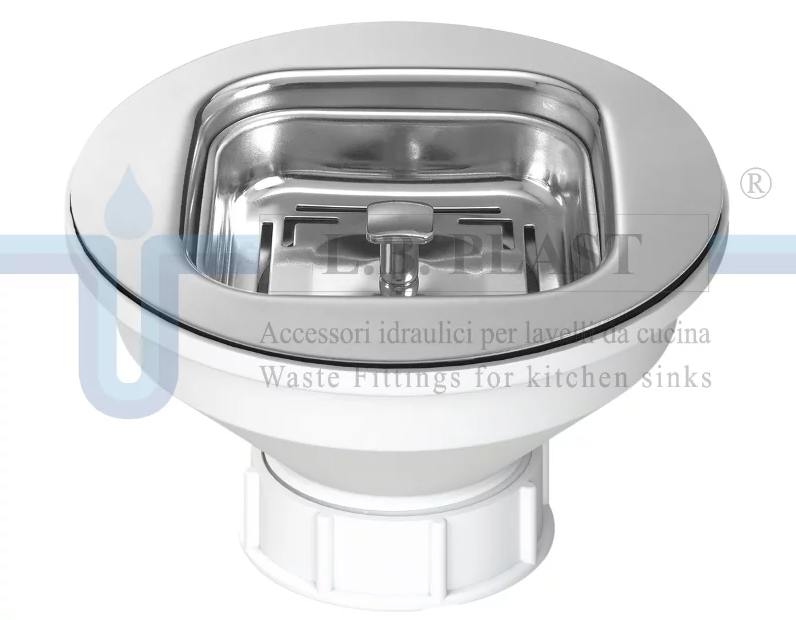 Водозлив (вентиль), сифон для кухонного миття без переливу LB.Plast Multi Style NA550ML