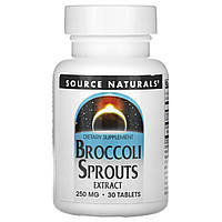 Source Naturals, екстракт паростків броколі, 500 мг, 30 таблеток (250 мг у таблетці)