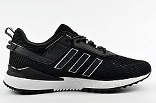 Кросівки чоловічі Adidas чорні Адідас сітка, фото 2