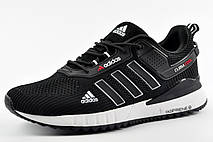 Кросівки чоловічі Adidas чорні Адідас сітка, фото 4