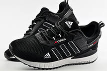 Кросівки чоловічі Adidas чорні Адідас сітка, фото 5