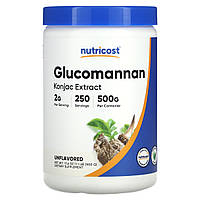 Nutricost, екстракт глюкоманану конжаку, без смакових добавок, 500 г (17,6 унції)