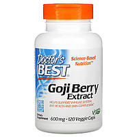 Екстракт ягід годжи Doctor's Best (Goji Berry Extract) 600 мг 120 вегетаріанських капсул