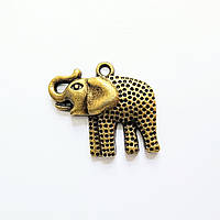 Підвіски металеві Finding Кулон слон Антична бронза 30 мм х 26 мм