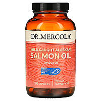 Жир дикого аляскінського лосося Dr. Mercola (Wild Caught Alaskan Salmon Oil) 1000 мг 90 капсул