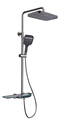 Душова колона з термостатичним змішувачем MX Premium SPACE-009-J Graphite, 3 режими, фото 1