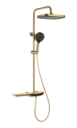 Душова колона з термостатичним змішувачем MX Premium SPACE-009-J Brushed gold, 3 режими, фото 1