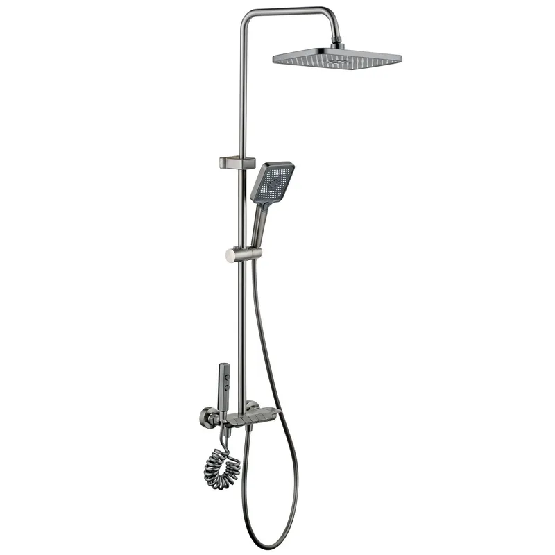 Душова колона зі змішувачем MX Premium MARLIN 009-J GRAPHITE з кнопкою перемикання, 4 режими
