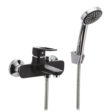 Змішувач для ванни MX NEVADA 009 перемикання кнопкою чорний, фото 1