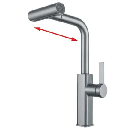 Змішувач для кухні MX MOZ-014 з висувною лійкою з нержавіючої сталі, фото 1