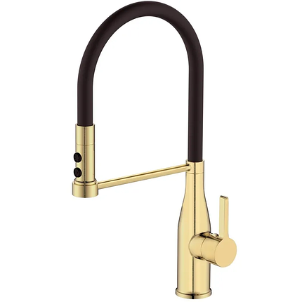 Змішувач для кухні MX Premium Summer 017 BRUSHED GOLD REFL.BLACK, фото 1