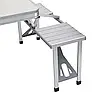 Туристичний складаний алюмінієвий стіл і 4 стільці трансформер для кемпінгу та пікніка 86*67*67 см, фото 6