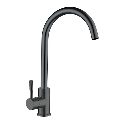 Змішувач для кухні MX SUS-011 GRAPHITE з нержавіючої сталі, фото 1