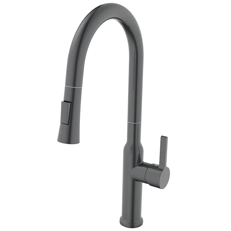 Змішувач для кухні з висувним виливом MX Premium PULL 014 GRAPHITE