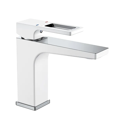 Змішувач для умивальника MX Premium WALTER 001 Nut WHITE-CHROME, фото 1