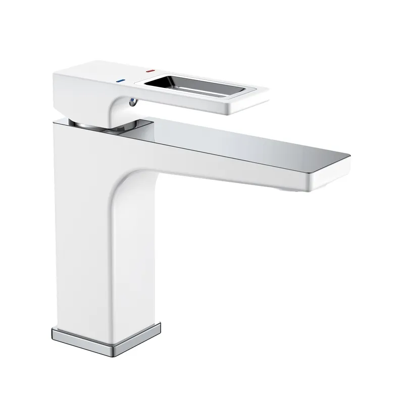 Змішувач для умивальника MX Premium WALTER 001 Nut WHITE-CHROME