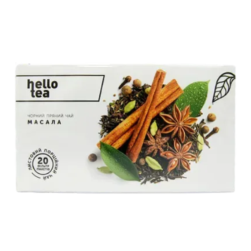 Чай пряний чорний пакетований Masala Hello Tea, 20 шт