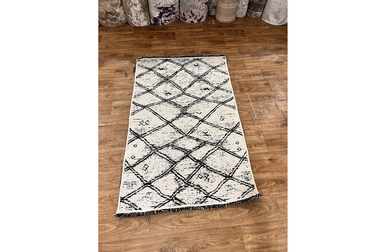 Петльовий, плетений, м'який килим Therapyt 2301 кремовий, фото 1