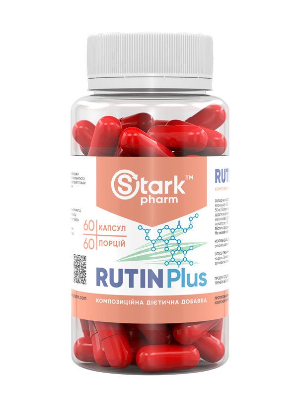 Рутин Stark Pharm - Stark Rutin (вітамін P) Plus (60 капсул), антиоксидантний захист