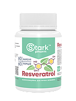 Ресвератрол Stark Pharm - Stark Resveratrol, транс-ресвератрол, природний антиоксидант 100 мг (60 веганських капсул)