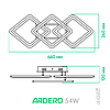 Люстра MADEIRA 54Вт AL6143 ARD біла Ardero 3000К-6500К 4320Lm LED стельова cвітлодіодна з пультом ДУ 600х260х120мм ромби, фото 11