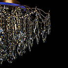 Кришталева люстра на 6 ламп з вбудованим LED підсвічуванням та пультом керування колір золотий PM-P5-E3134/6+6/FG, фото 2