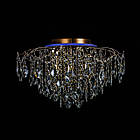 Кришталева люстра на 6 ламп з вбудованим LED підсвічуванням та пультом керування колір золотий PM-P5-E3134/6+6/FG, фото 4